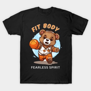 Cute baby bear playing basketball T-Shirt